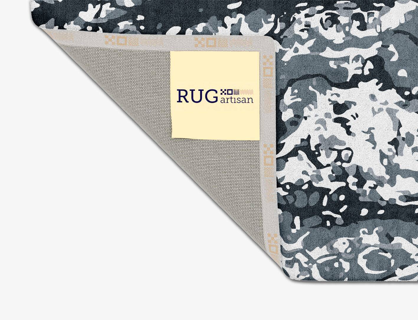 Chaos Greys Monochrome Square Hand Tufted Bamboo Silk Custom Rug by Rug Artisan