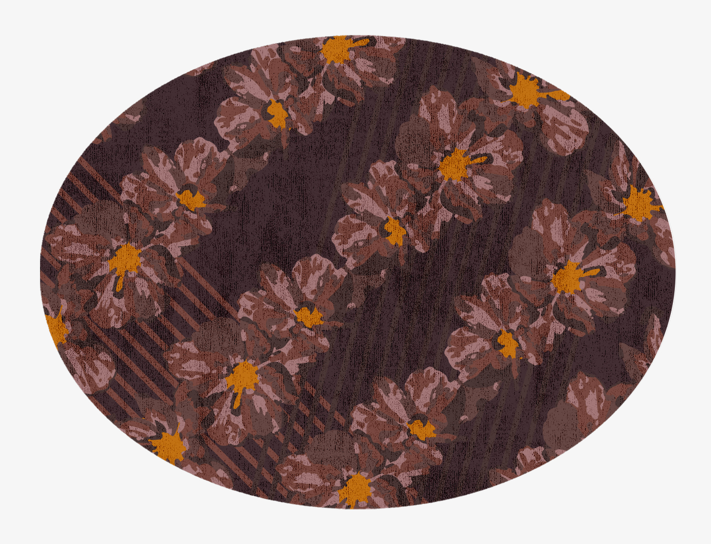 Chaplet Floral Oval Hand Knotted Bamboo Silk Custom Rug by Rug Artisan