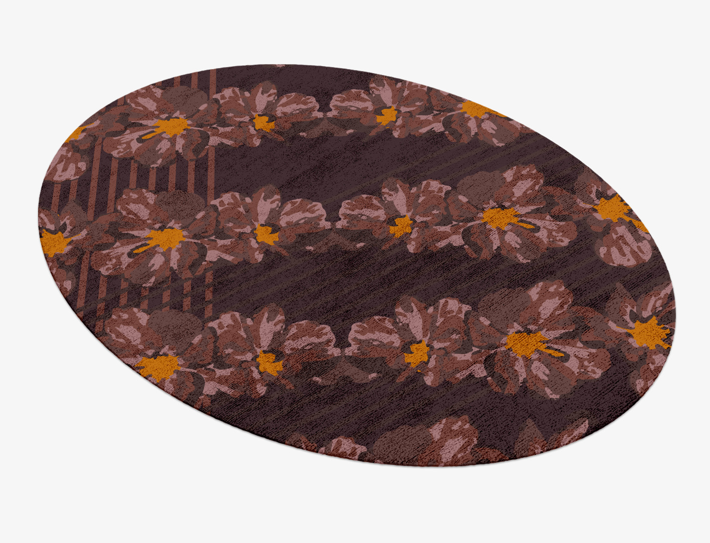 Chaplet Floral Oval Hand Knotted Bamboo Silk Custom Rug by Rug Artisan