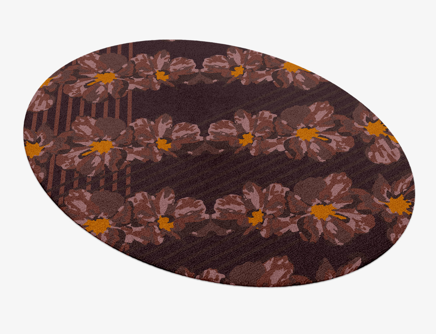 Chaplet Floral Oval Hand Knotted Tibetan Wool Custom Rug by Rug Artisan