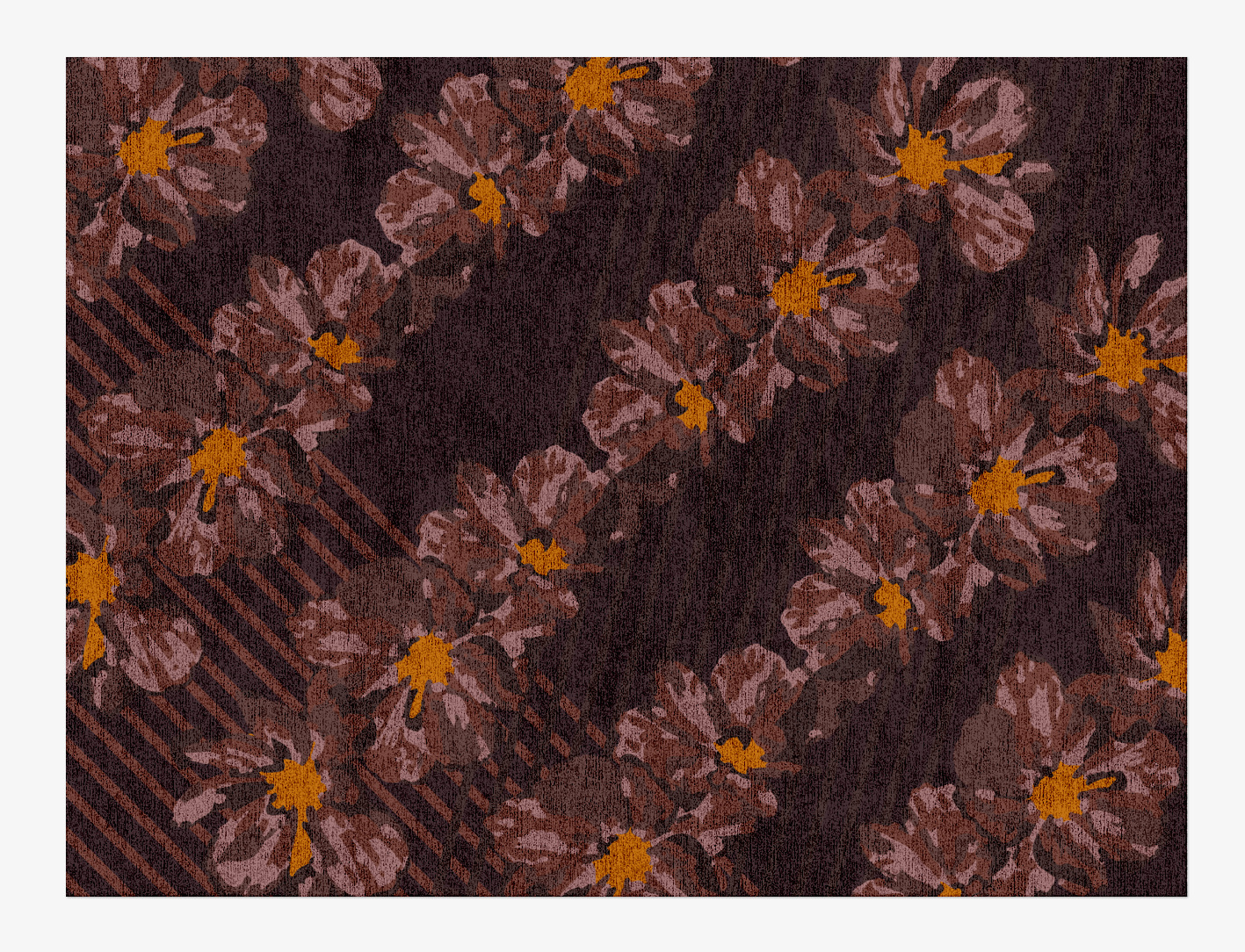 Chaplet Floral Rectangle Hand Knotted Bamboo Silk Custom Rug by Rug Artisan