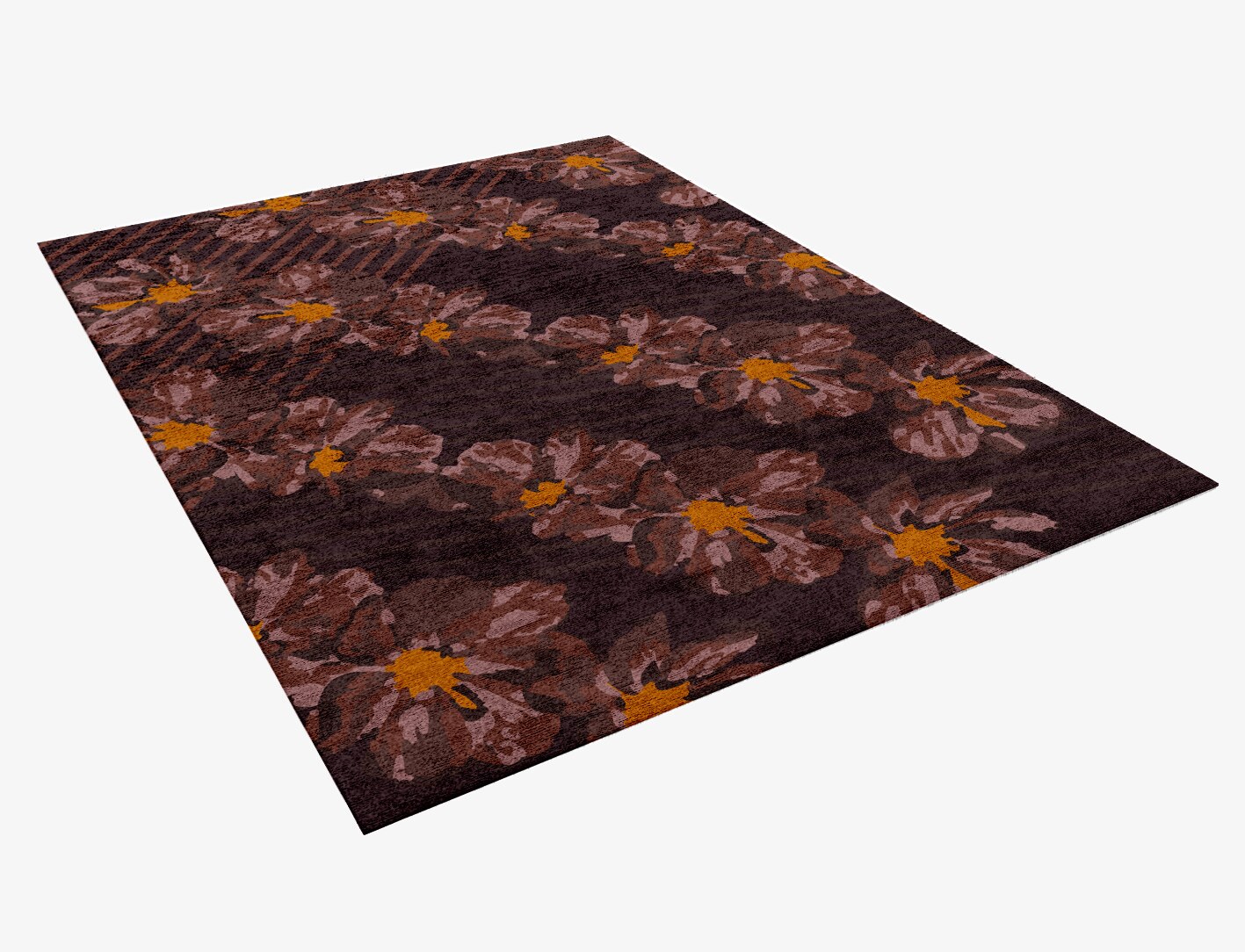 Chaplet Floral Rectangle Hand Knotted Bamboo Silk Custom Rug by Rug Artisan