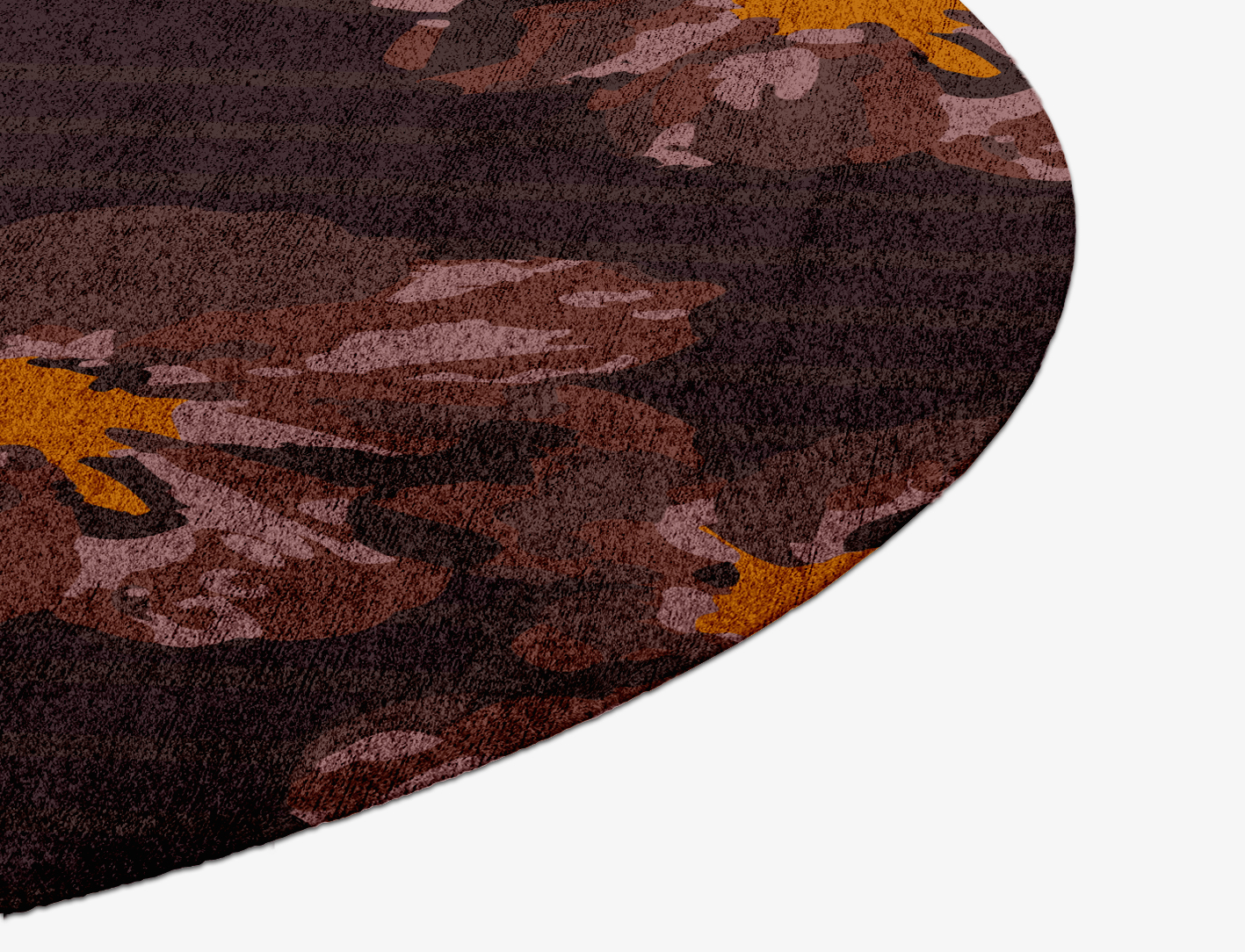 Chaplet Floral Round Hand Knotted Bamboo Silk Custom Rug by Rug Artisan