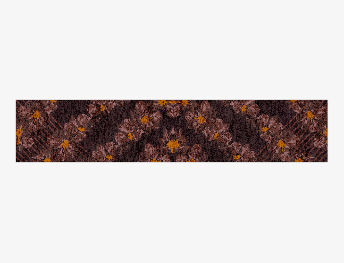 Chaplet Floral Runner Hand Knotted Bamboo Silk Custom Rug by Rug Artisan