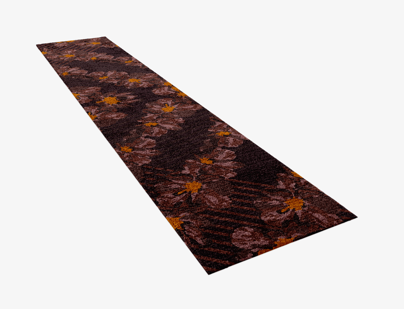 Chaplet Floral Runner Hand Knotted Bamboo Silk Custom Rug by Rug Artisan