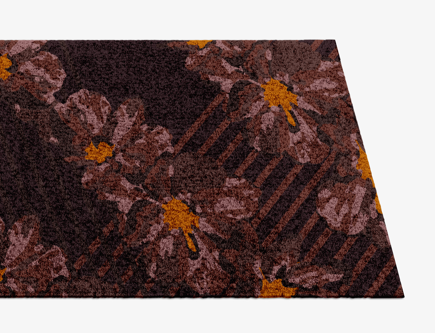 Chaplet Floral Runner Hand Knotted Bamboo Silk Custom Rug by Rug Artisan