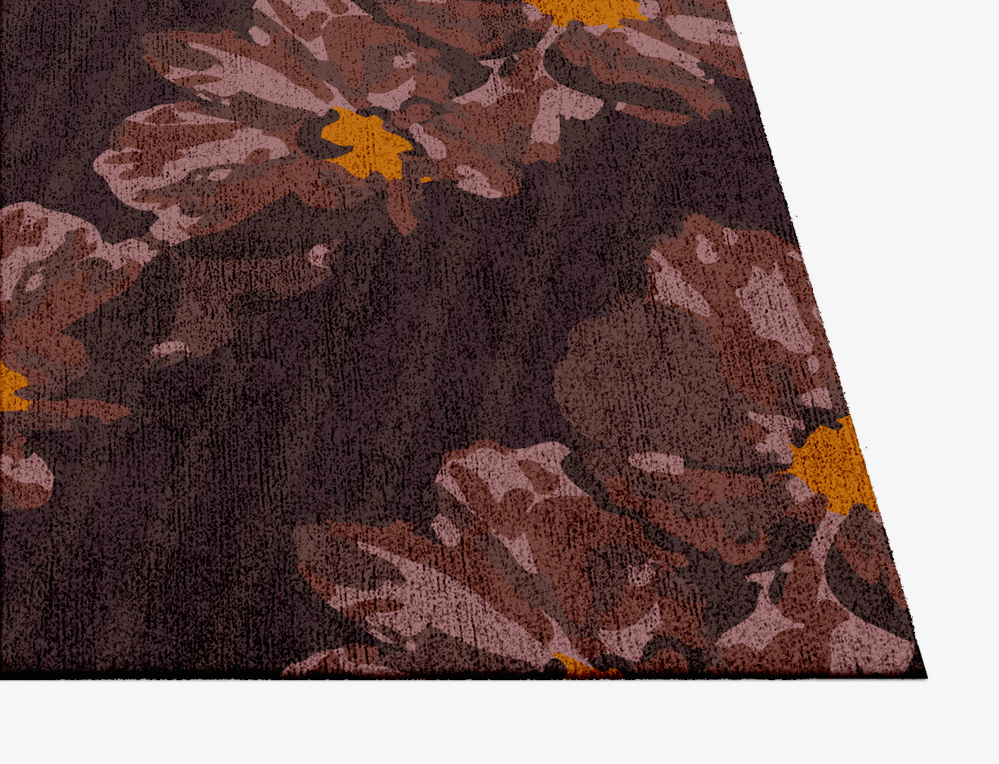Chaplet Floral Square Hand Knotted Bamboo Silk Custom Rug by Rug Artisan
