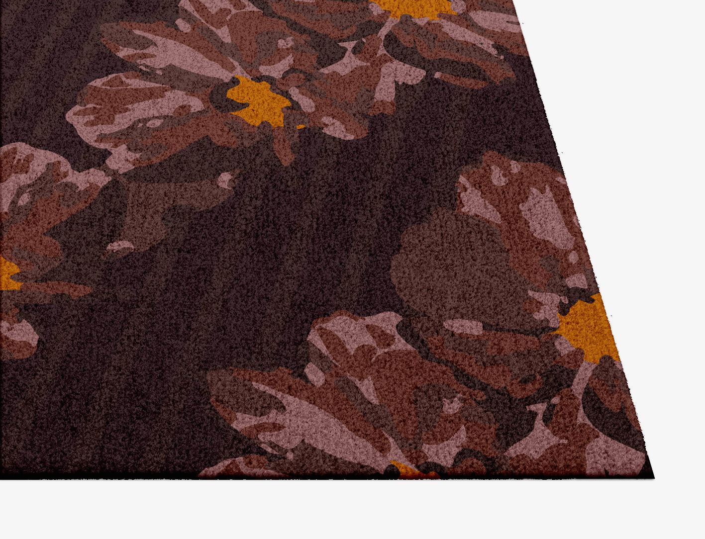 Chaplet Floral Square Hand Knotted Tibetan Wool Custom Rug by Rug Artisan