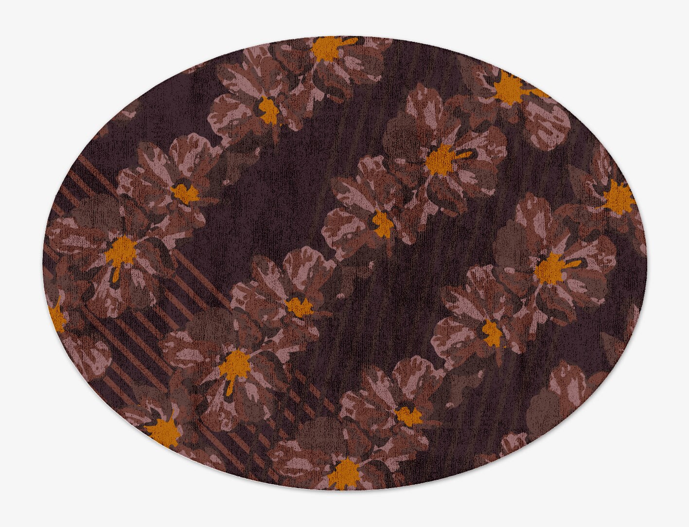 Chaplet Floral Oval Hand Tufted Bamboo Silk Custom Rug by Rug Artisan