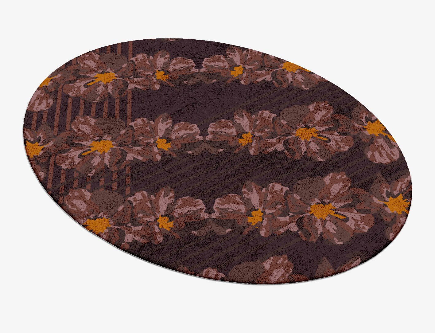 Chaplet Floral Oval Hand Tufted Bamboo Silk Custom Rug by Rug Artisan