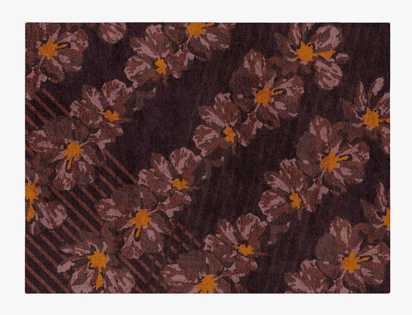 Chaplet Floral Rectangle Hand Tufted Bamboo Silk Custom Rug by Rug Artisan