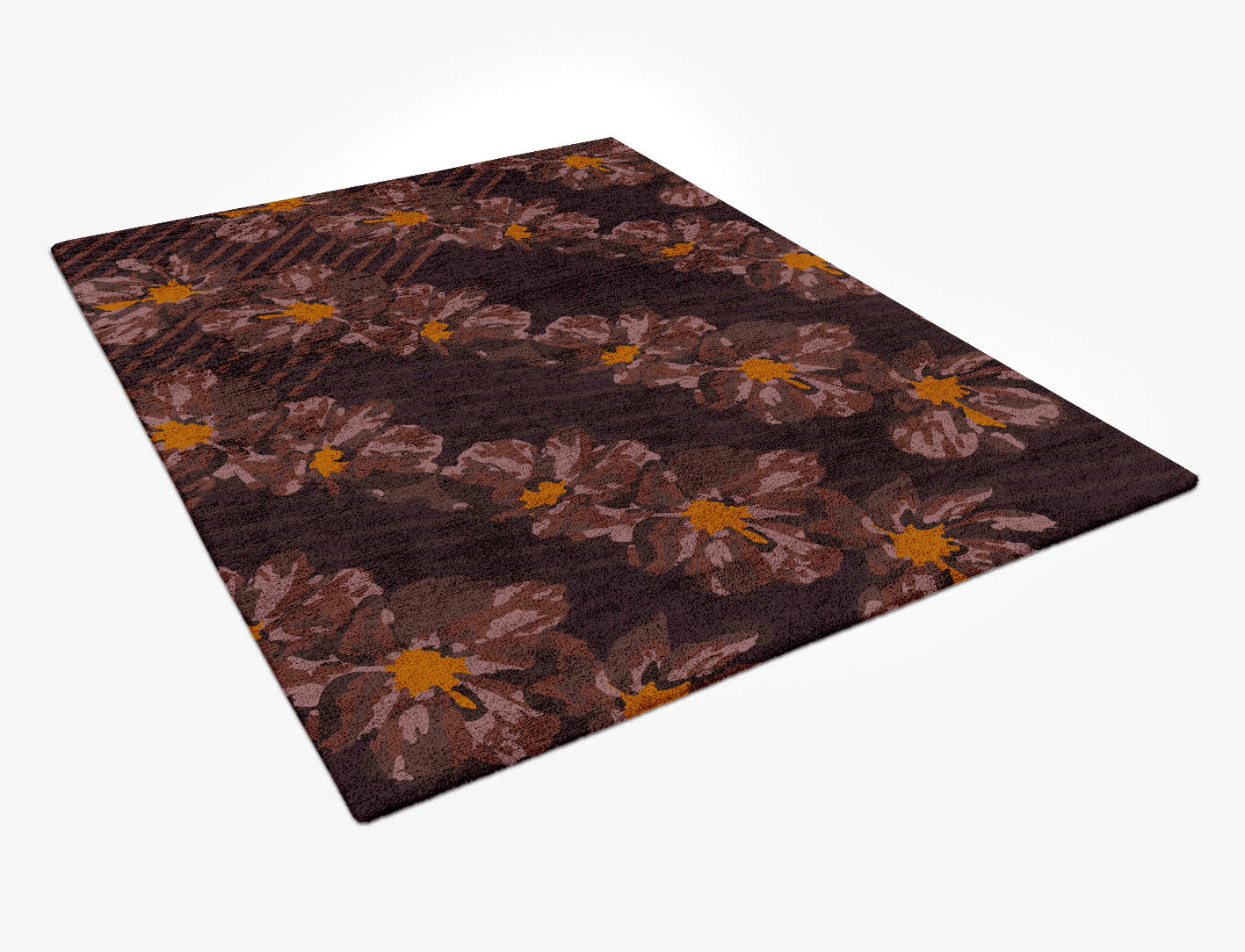 Chaplet Floral Rectangle Hand Tufted Bamboo Silk Custom Rug by Rug Artisan
