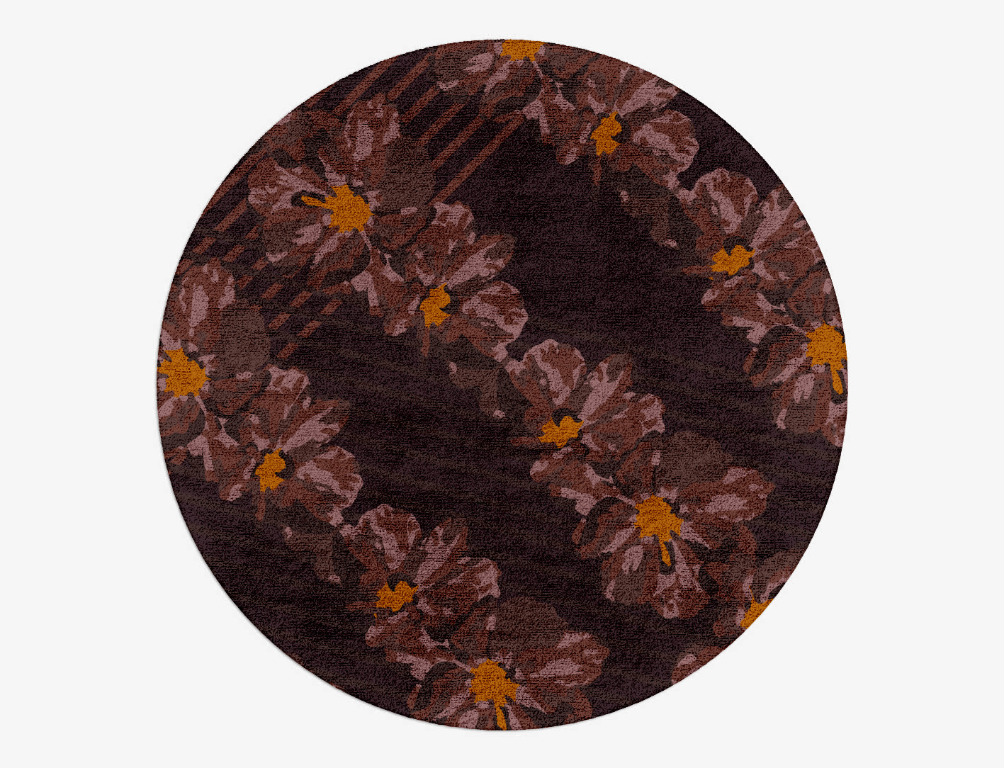 Chaplet Floral Round Hand Tufted Bamboo Silk Custom Rug by Rug Artisan