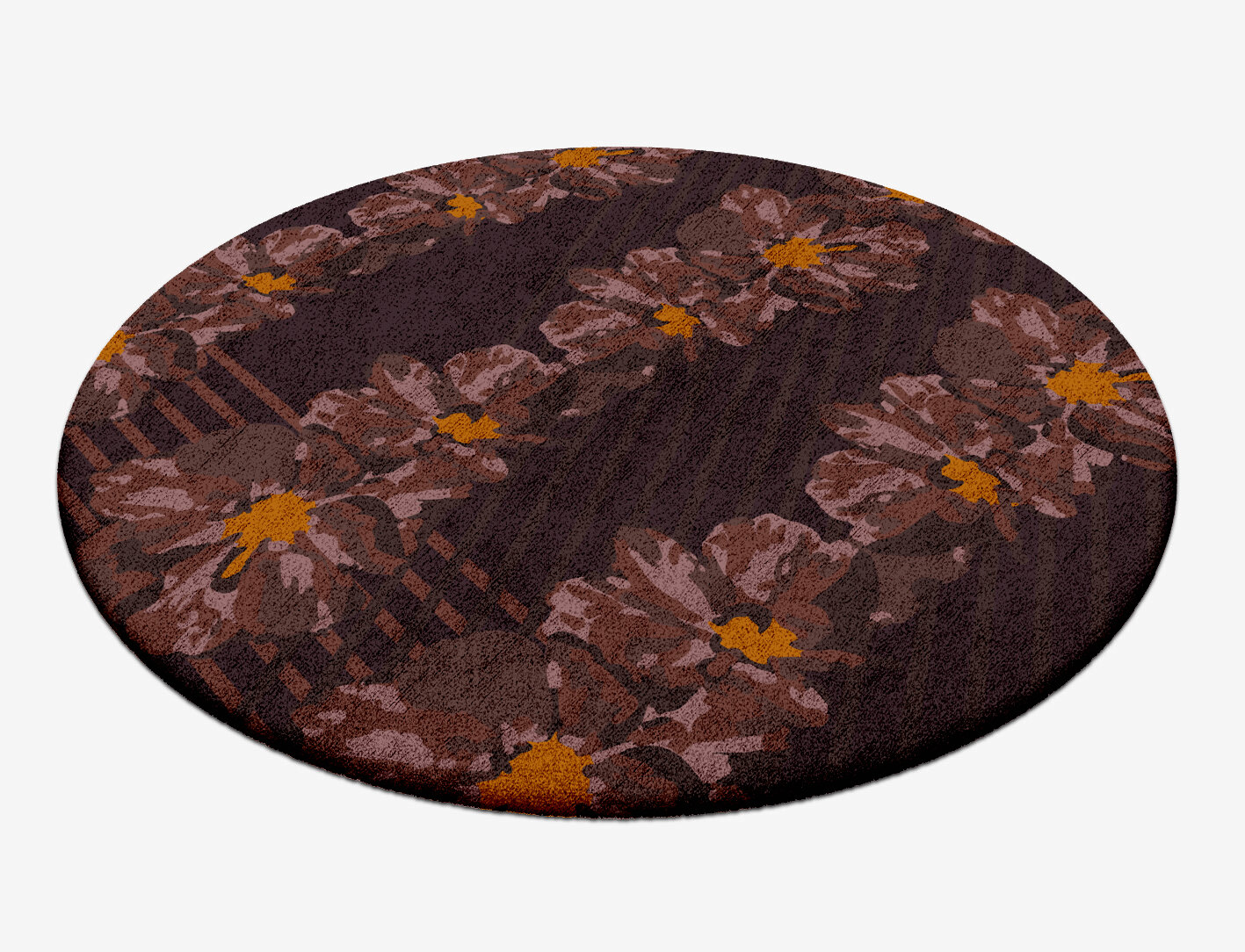 Chaplet Floral Round Hand Tufted Bamboo Silk Custom Rug by Rug Artisan