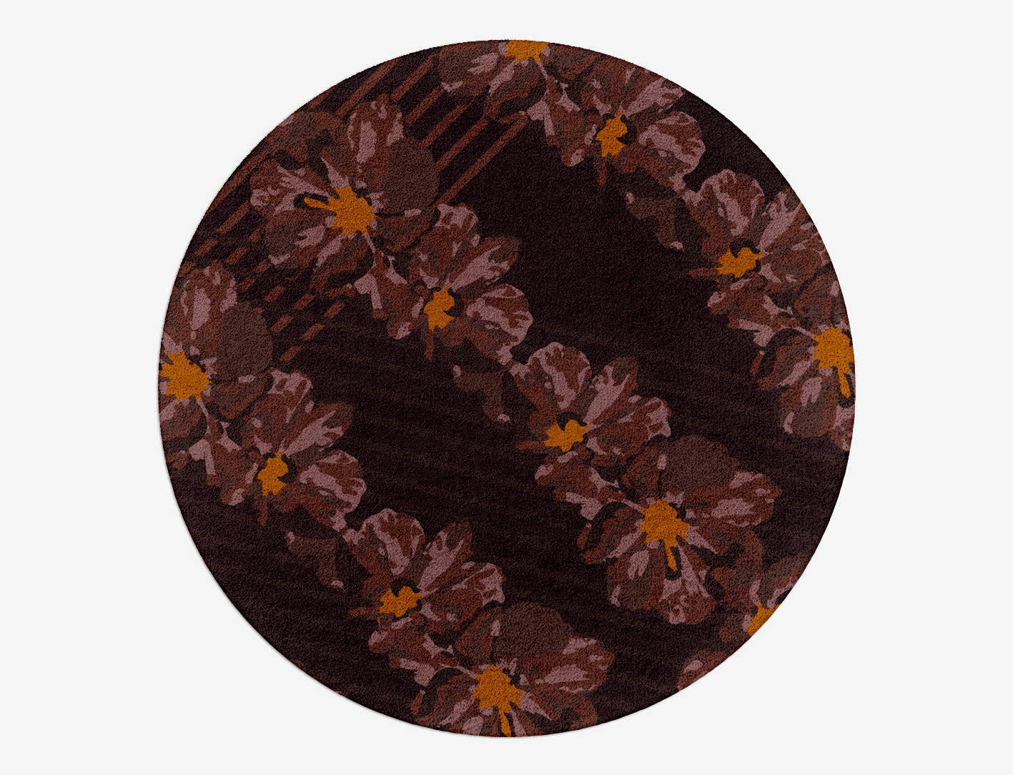 Chaplet Floral Round Hand Tufted Pure Wool Custom Rug by Rug Artisan