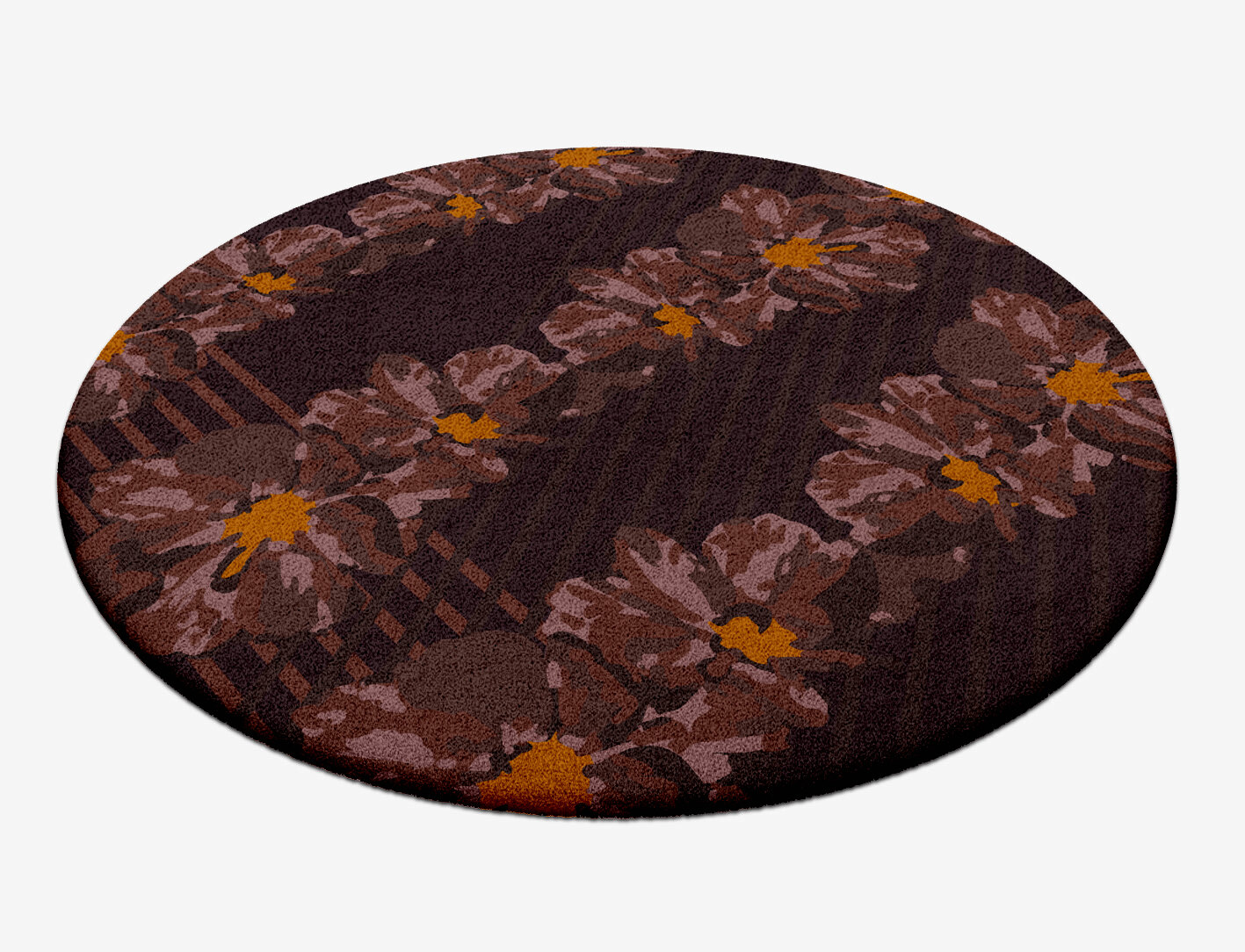 Chaplet Floral Round Hand Tufted Pure Wool Custom Rug by Rug Artisan