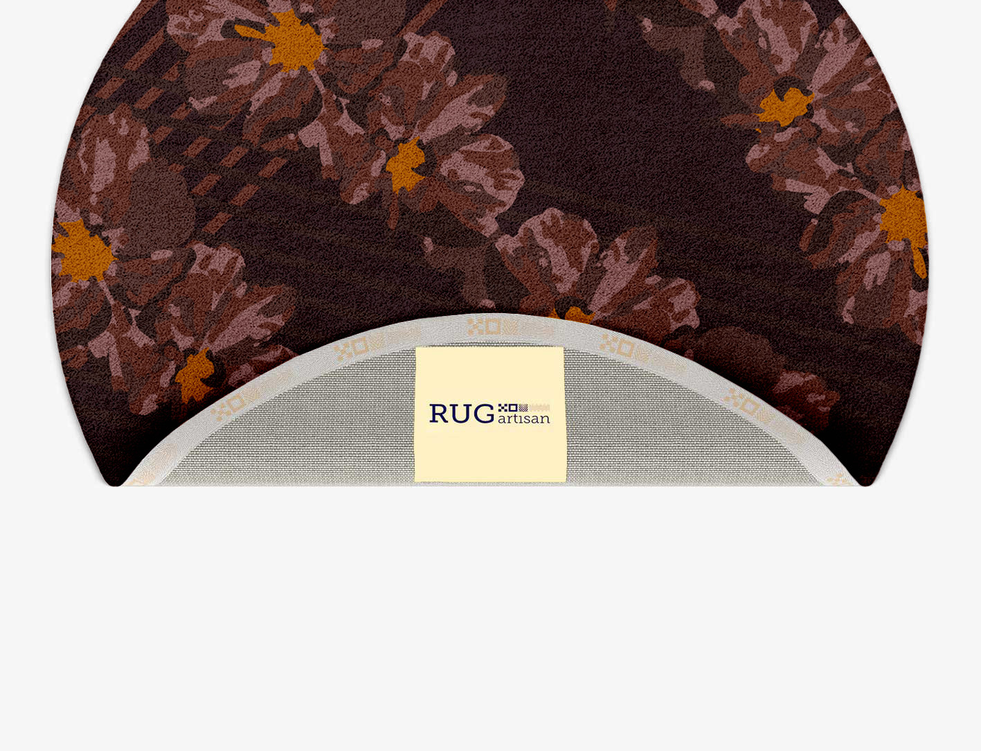 Chaplet Floral Round Hand Tufted Pure Wool Custom Rug by Rug Artisan