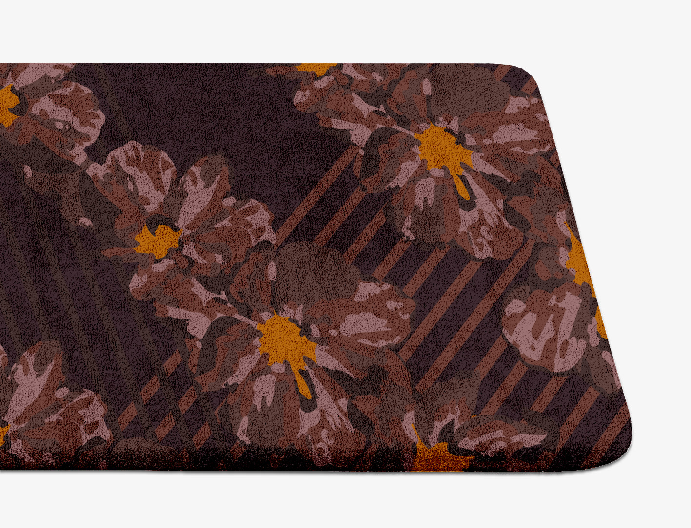 Chaplet Floral Runner Hand Tufted Bamboo Silk Custom Rug by Rug Artisan