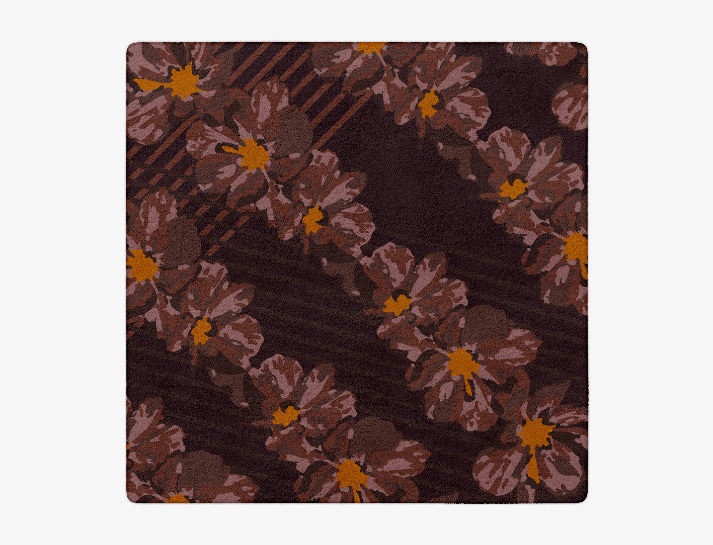 Chaplet Floral Square Hand Tufted Pure Wool Custom Rug by Rug Artisan