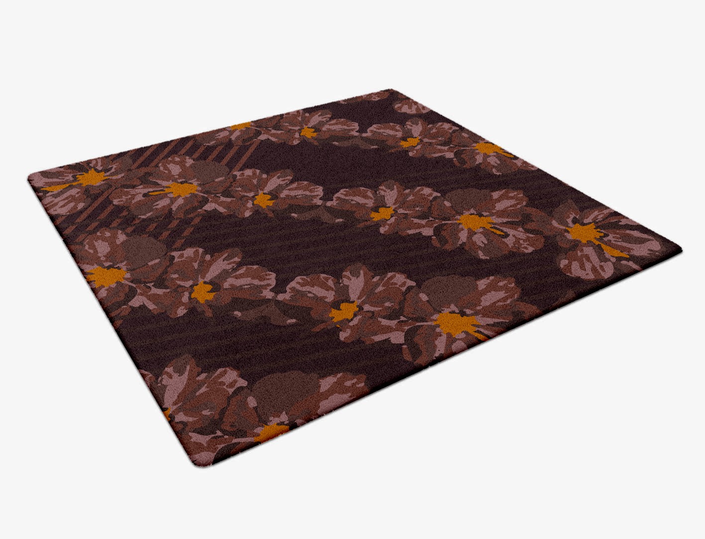 Chaplet Floral Square Hand Tufted Pure Wool Custom Rug by Rug Artisan