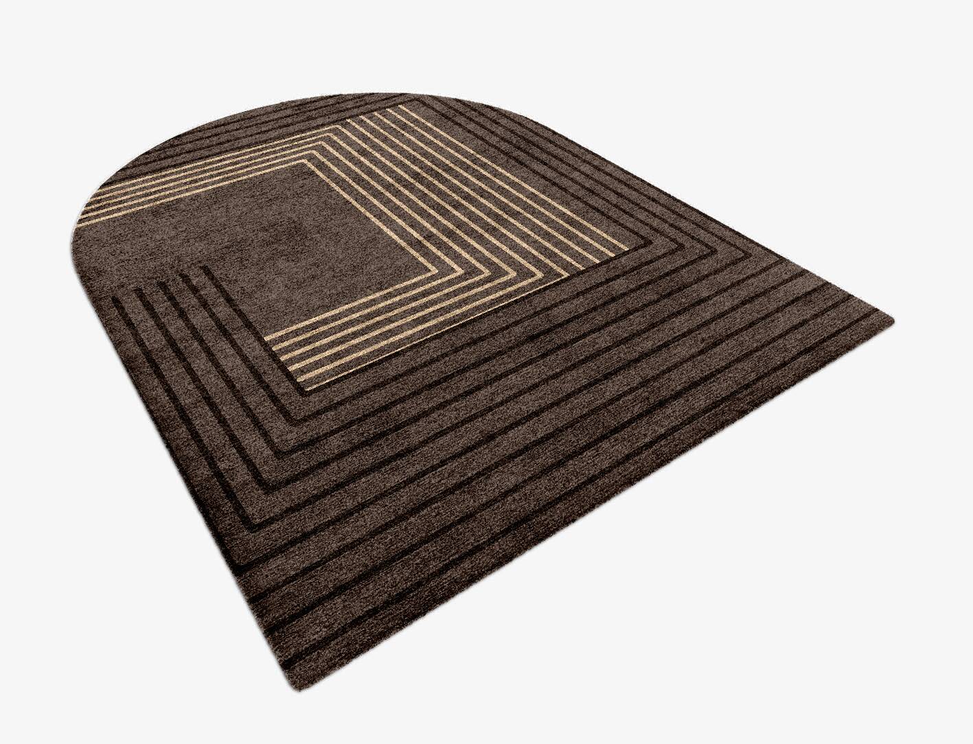 Chassis Minimalist Arch Hand Knotted Bamboo Silk Custom Rug by Rug Artisan