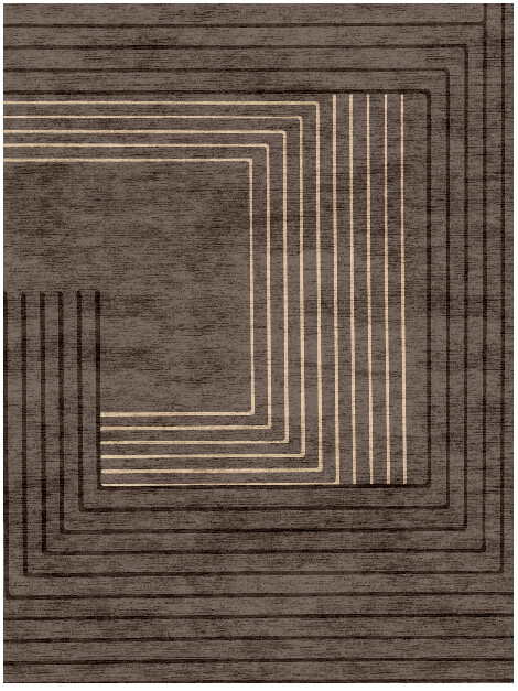 Chassis Minimalist Rectangle Hand Knotted Bamboo Silk Custom Rug by Rug Artisan