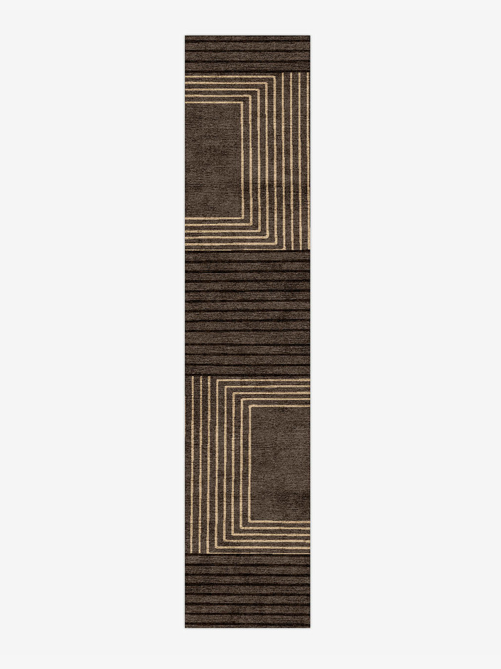 Chassis Minimalist Runner Hand Knotted Bamboo Silk Custom Rug by Rug Artisan