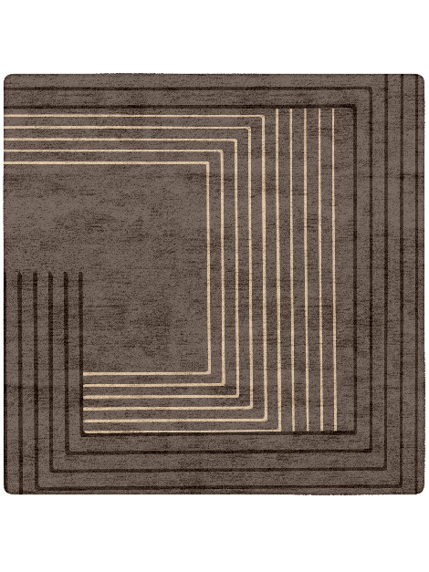 Chassis Minimalist Square Hand Tufted Bamboo Silk Custom Rug by Rug Artisan