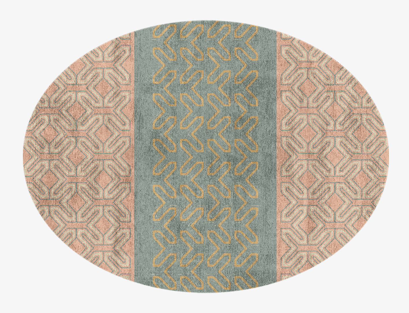 Chastity Blue Royal Oval Hand Knotted Bamboo Silk Custom Rug by Rug Artisan