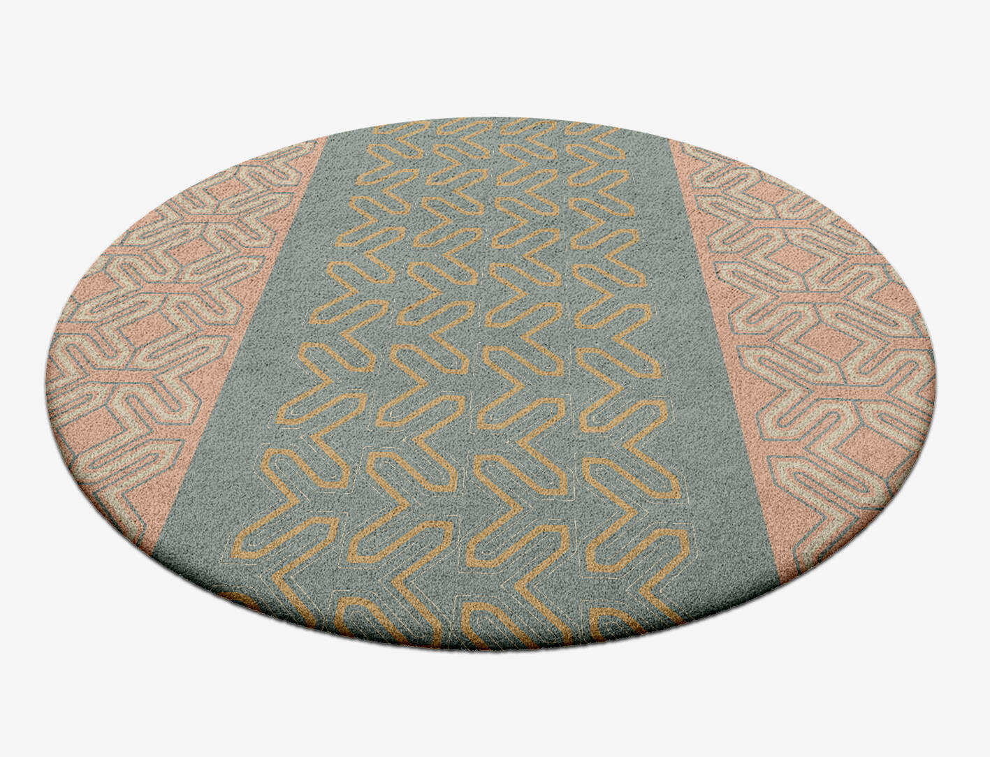Chastity Blue Royal Round Hand Tufted Pure Wool Custom Rug by Rug Artisan