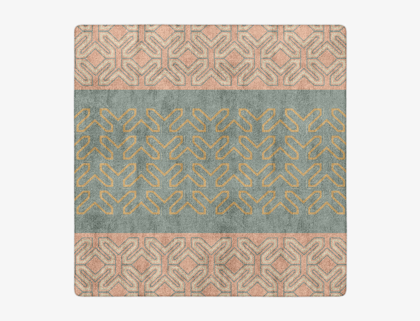 Chastity Blue Royal Square Hand Tufted Bamboo Silk Custom Rug by Rug Artisan