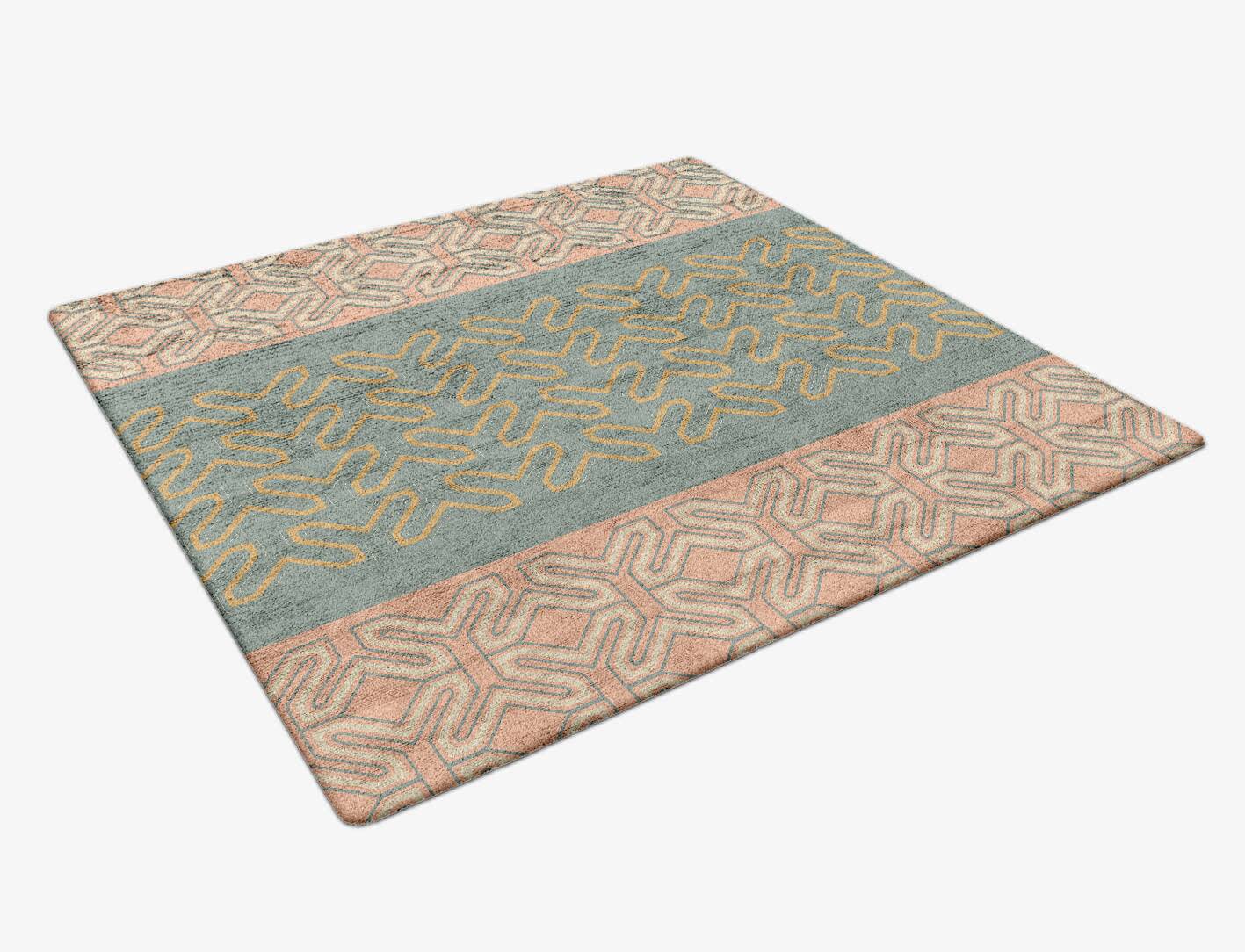 Chastity Blue Royal Square Hand Tufted Bamboo Silk Custom Rug by Rug Artisan