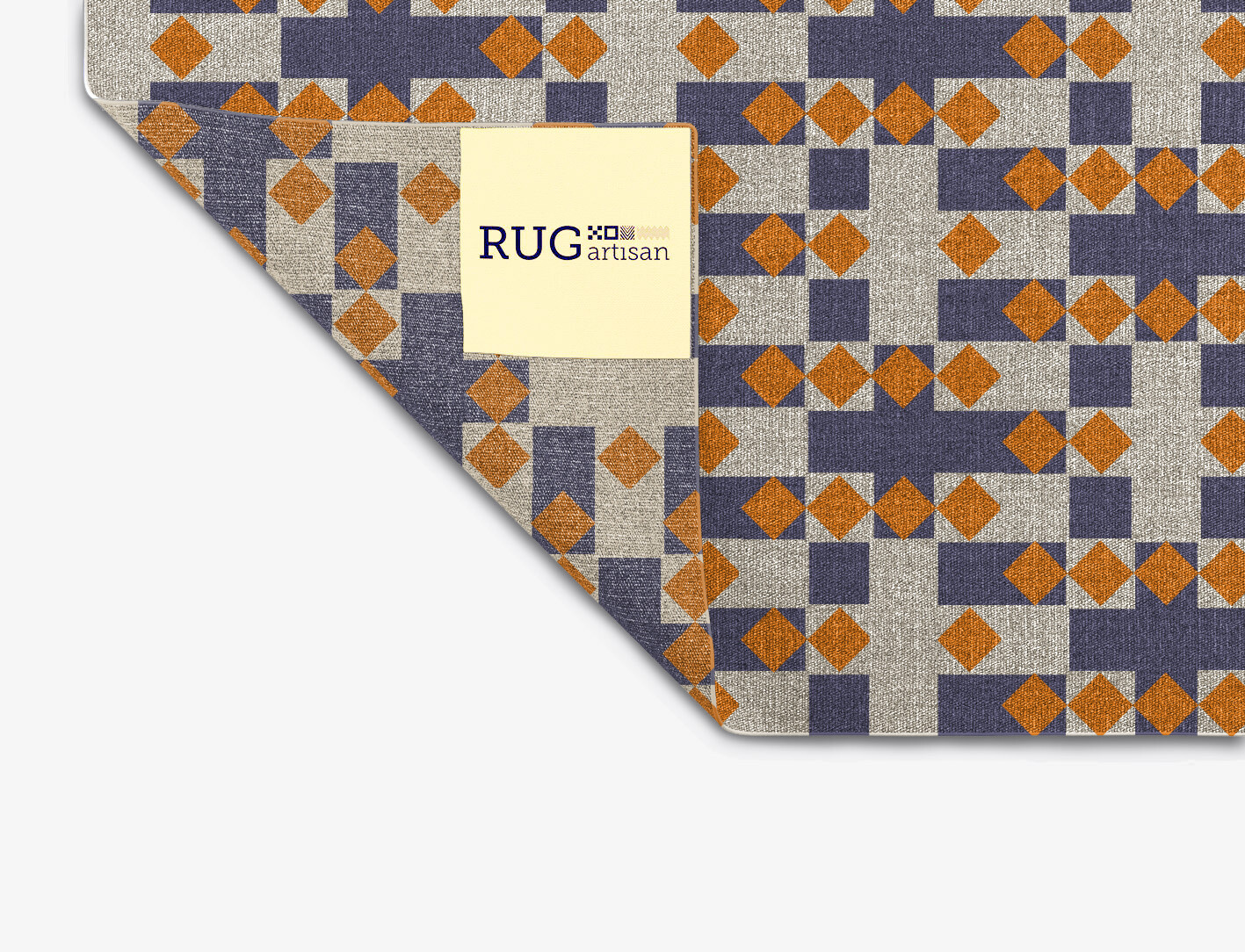 Checkers Geometric Square Flatweave New Zealand Wool Custom Rug by Rug Artisan
