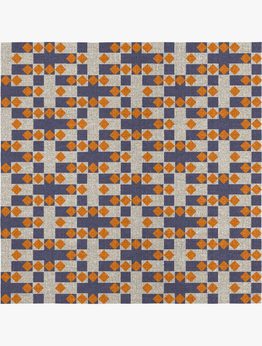 Checkers Geometric Square Flatweave New Zealand Wool Custom Rug by Rug Artisan