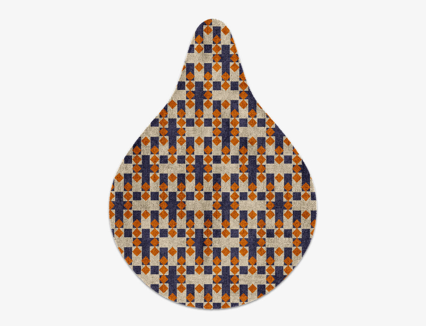 Checkers Geometric Drop Hand Knotted Bamboo Silk Custom Rug by Rug Artisan