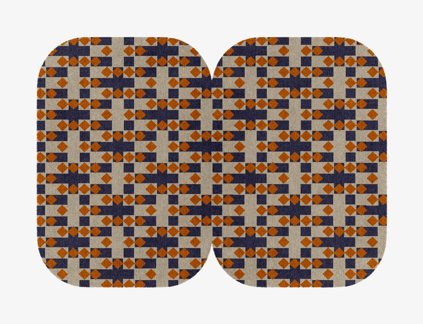 Checkers Geometric Eight Hand Knotted Tibetan Wool Custom Rug by Rug Artisan