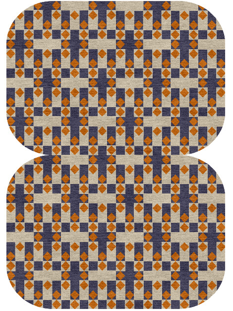 Checkers Geometric Eight Hand Knotted Tibetan Wool Custom Rug by Rug Artisan