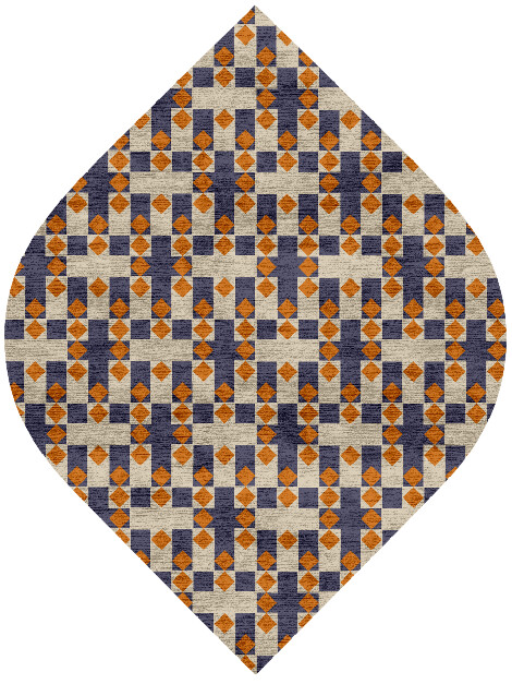 Checkers Geometric Ogee Hand Knotted Bamboo Silk Custom Rug by Rug Artisan