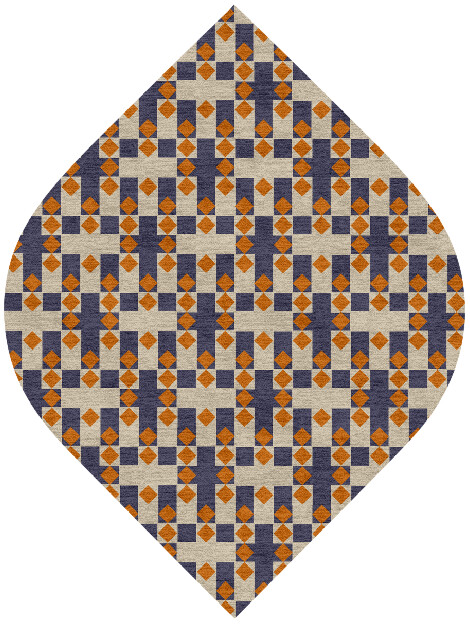 Checkers Geometric Ogee Hand Knotted Tibetan Wool Custom Rug by Rug Artisan