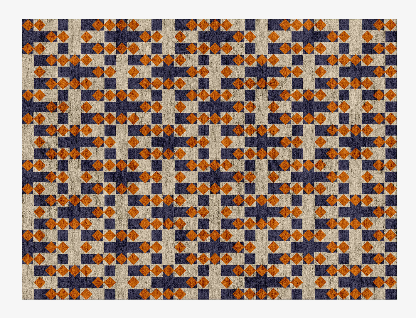 Checkers Geometric Rectangle Hand Knotted Bamboo Silk Custom Rug by Rug Artisan