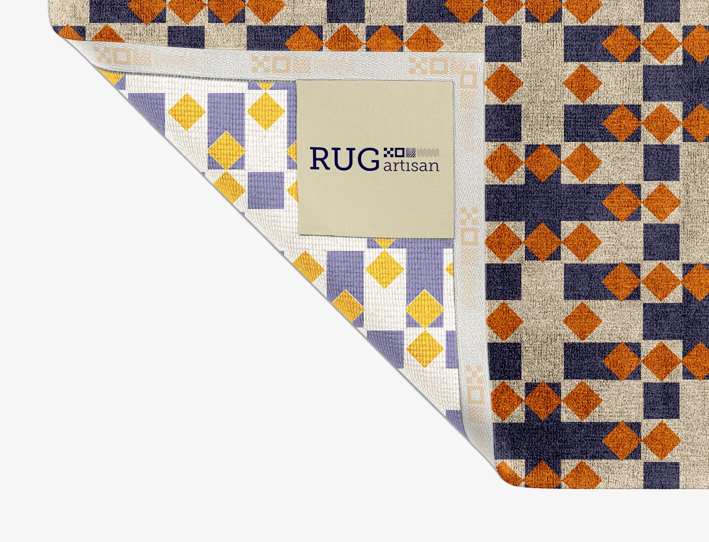 Checkers Geometric Rectangle Hand Knotted Bamboo Silk Custom Rug by Rug Artisan