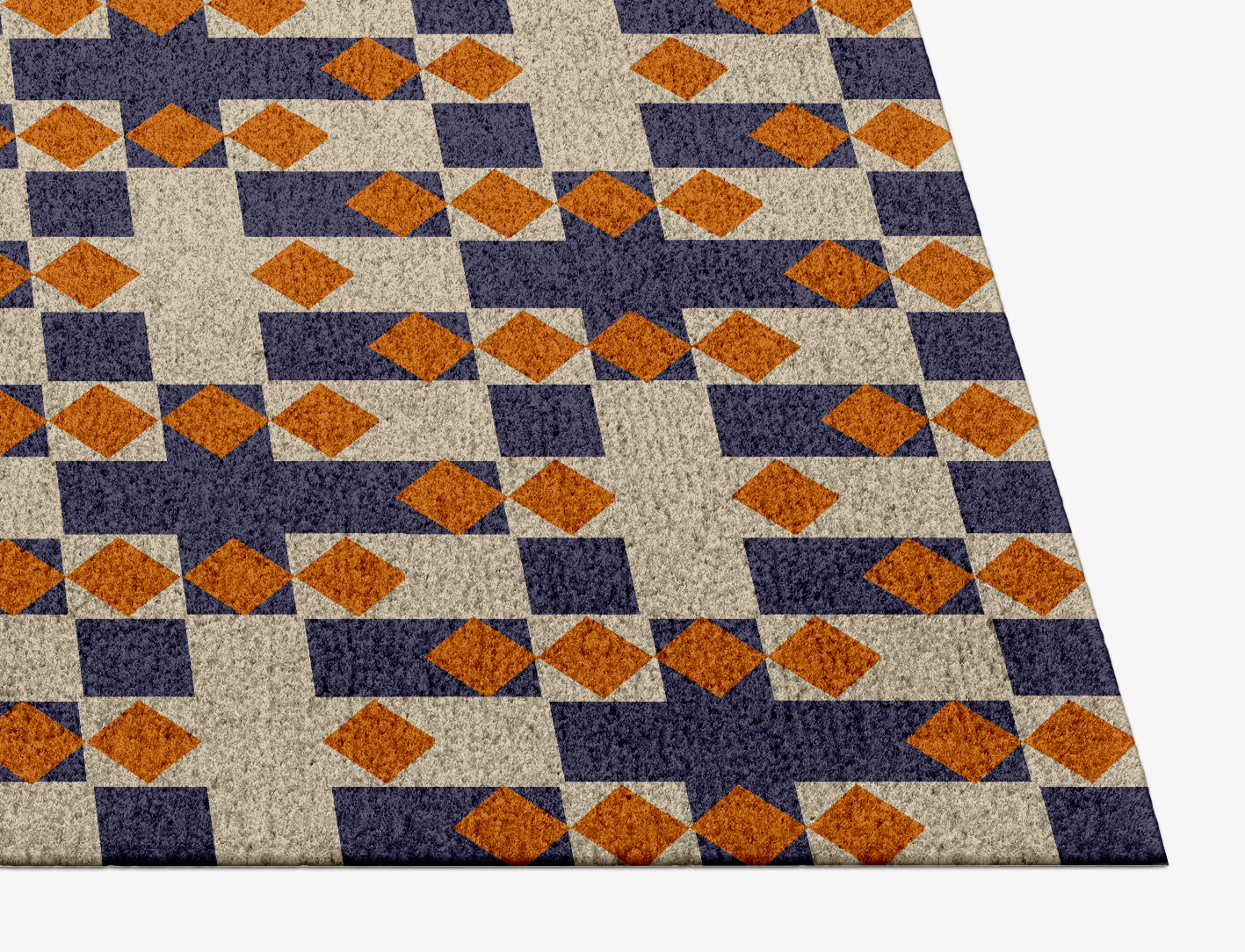 Checkers Geometric Rectangle Hand Knotted Tibetan Wool Custom Rug by Rug Artisan
