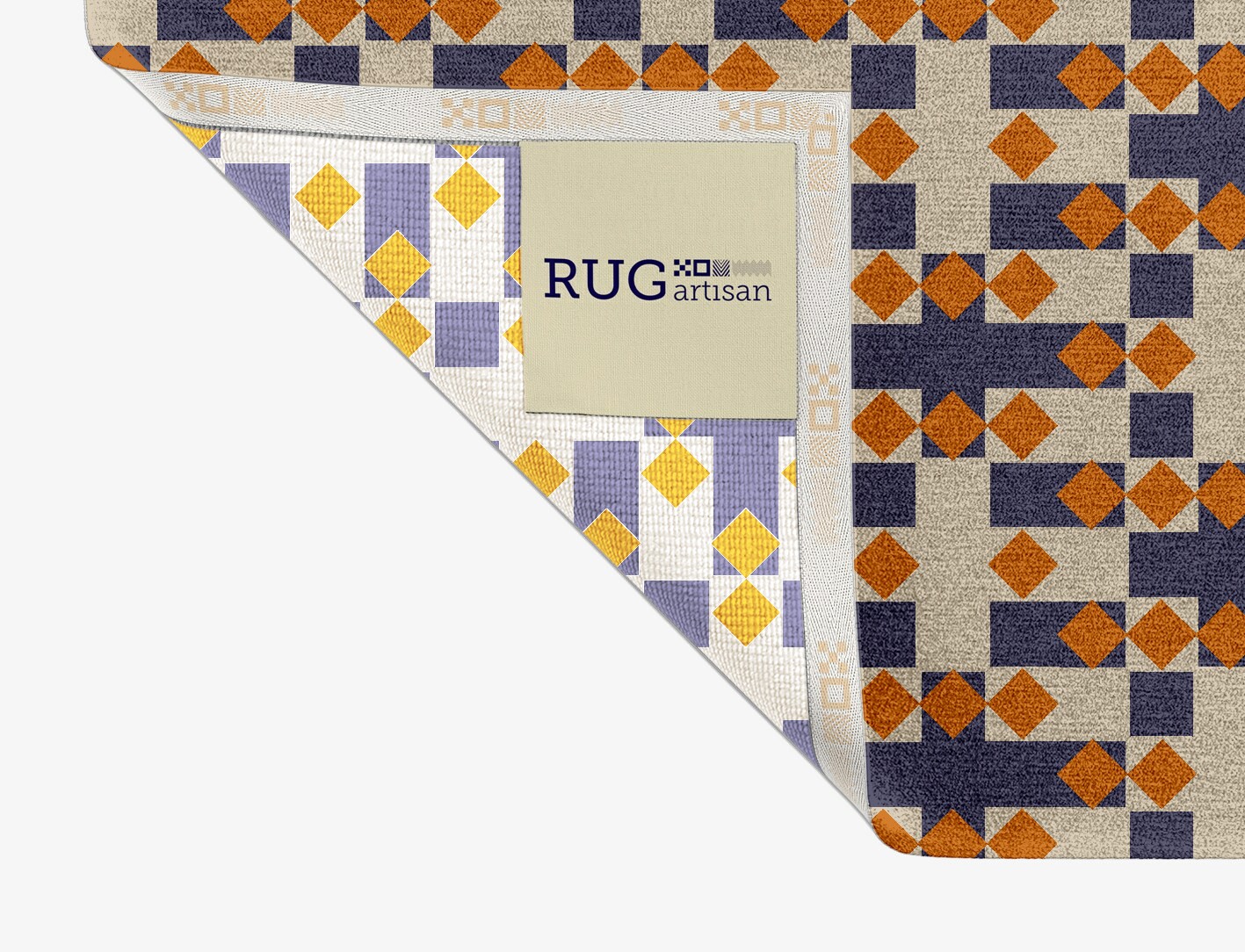 Checkers Geometric Rectangle Hand Knotted Tibetan Wool Custom Rug by Rug Artisan