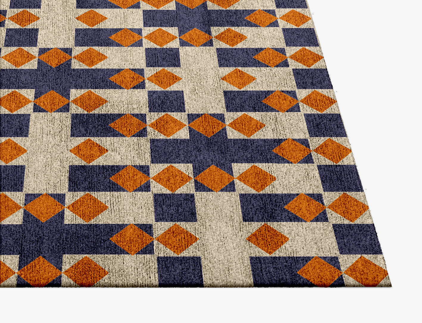 Checkers Geometric Square Hand Knotted Bamboo Silk Custom Rug by Rug Artisan