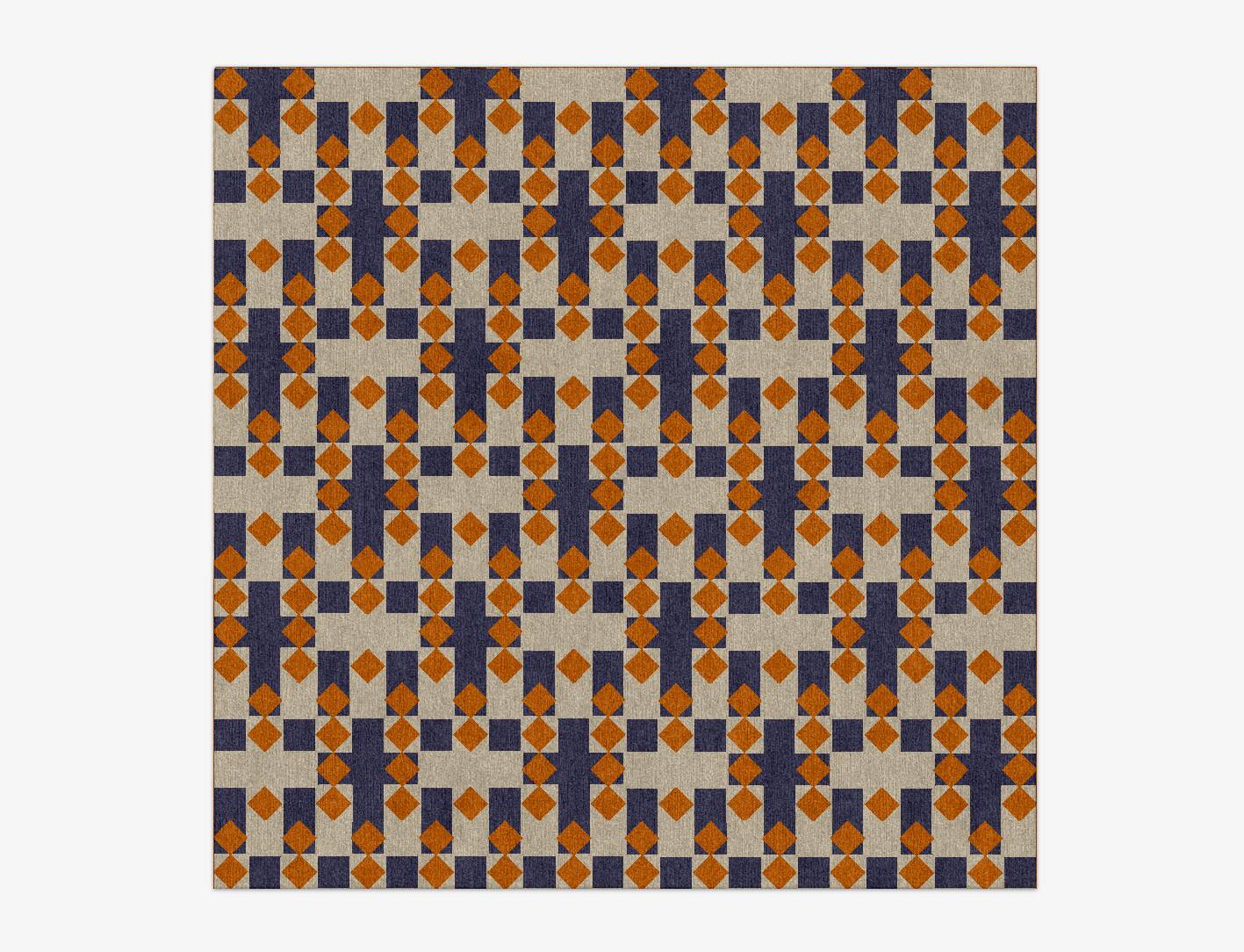 Checkers Geometric Square Hand Knotted Tibetan Wool Custom Rug by Rug Artisan