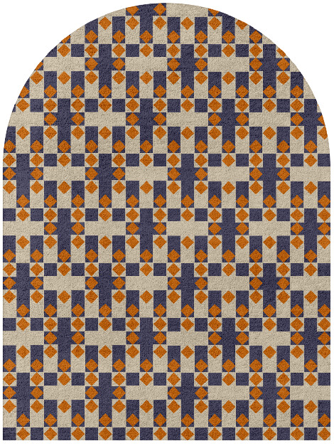 Checkers Geometric Arch Hand Tufted Pure Wool Custom Rug by Rug Artisan
