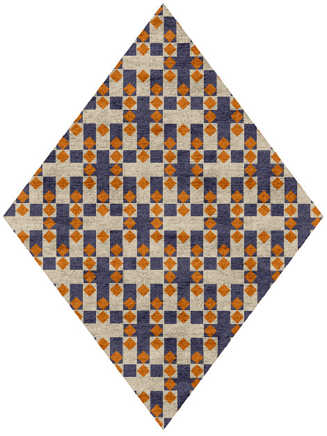 Checkers Geometric Diamond Hand Tufted Bamboo Silk Custom Rug by Rug Artisan
