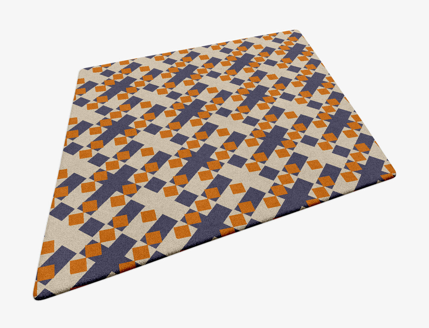 Checkers Geometric Diamond Hand Tufted Pure Wool Custom Rug by Rug Artisan