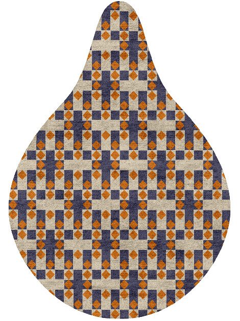 Checkers Geometric Drop Hand Tufted Bamboo Silk Custom Rug by Rug Artisan