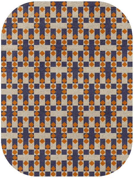 Checkers Geometric Oblong Hand Tufted Pure Wool Custom Rug by Rug Artisan